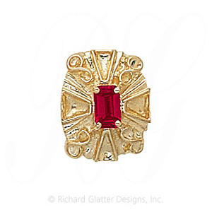 GS149 R - 14 Karat Gold Ruby Slide 